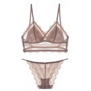 Dusty Rose Lace Bralette Set