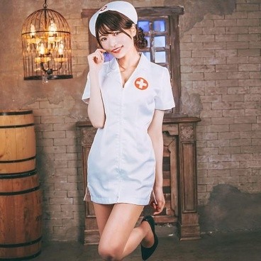 Nurse Costume Dress with Hat
