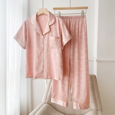 Heart Print Sleepwear Set