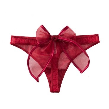 Sheer Bow Thong