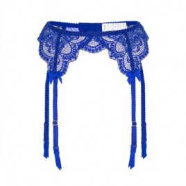 Sapphire Lace Garter Belt