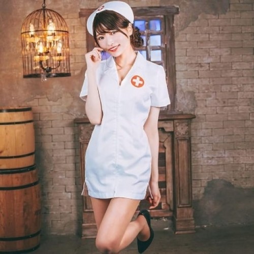 Nurse Costume Dress with Hat